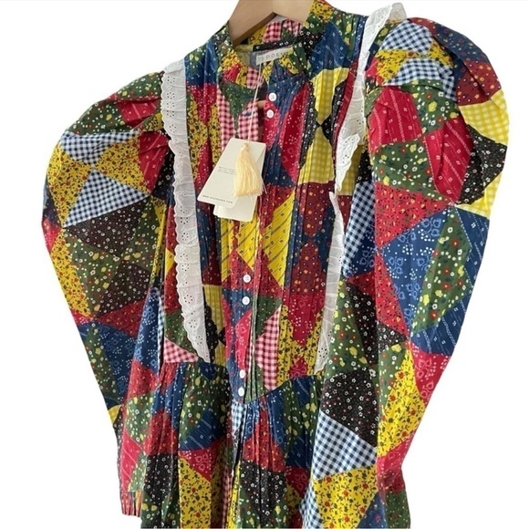 Doen Nicolette Dress in Countryside Patchwork Print - Picture 9 of 12